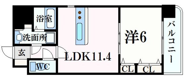 ビリオネアS竹屋の物件間取画像